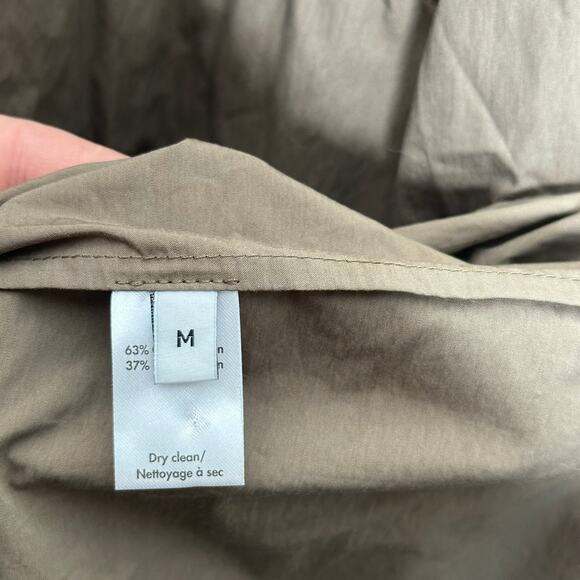 CO Essentials Long Sleeve Tiered Maxi Dress Cotton Tan Brown Sz M {Y47} - Picture 8 of 9